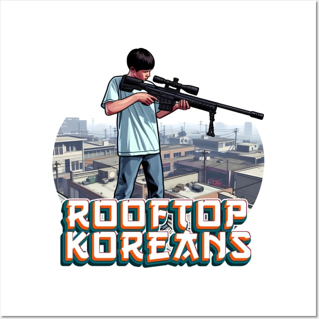 Rooftop Koreans Wall Art by Rawlifegraphic